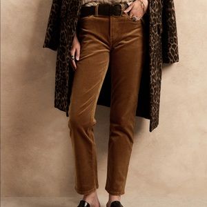 NWT Banana Republic High-Rise Straight Corduroy Ankle Pant